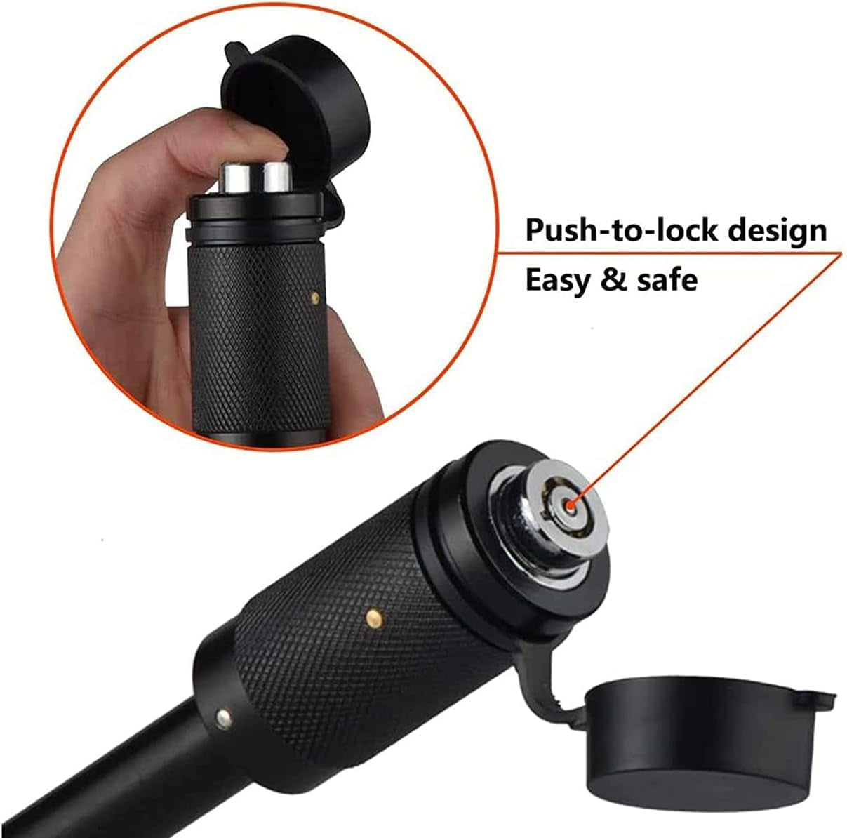 American Flag Trailer Hook Cover + Lock Set - 2-Inch Receiver - Heavy Duty Aluminum